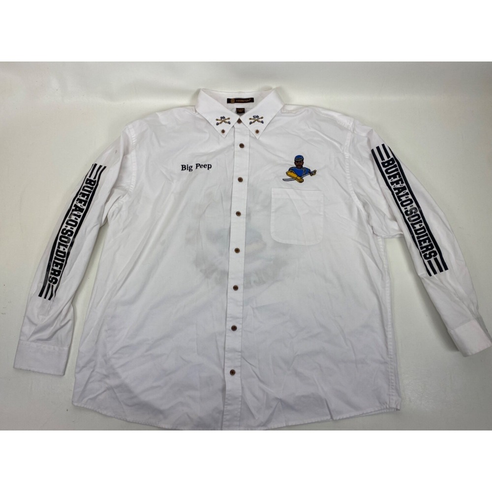 Buffalo Soldiers Button Down Shirt Mens 3XL Embroidered 9th 10th